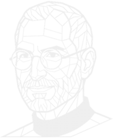 Steve Jobs — ilustração geométrica