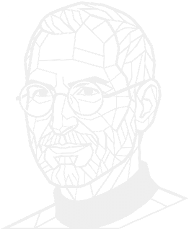 Steve Jobs — ilustração geométrica